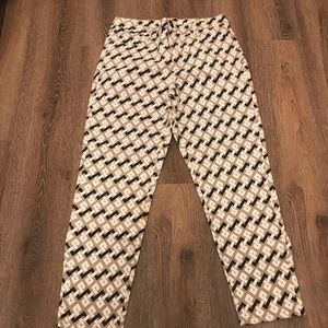 Woman's Jones New York Graphic Jeans / Bleeker Ankle Zip /14